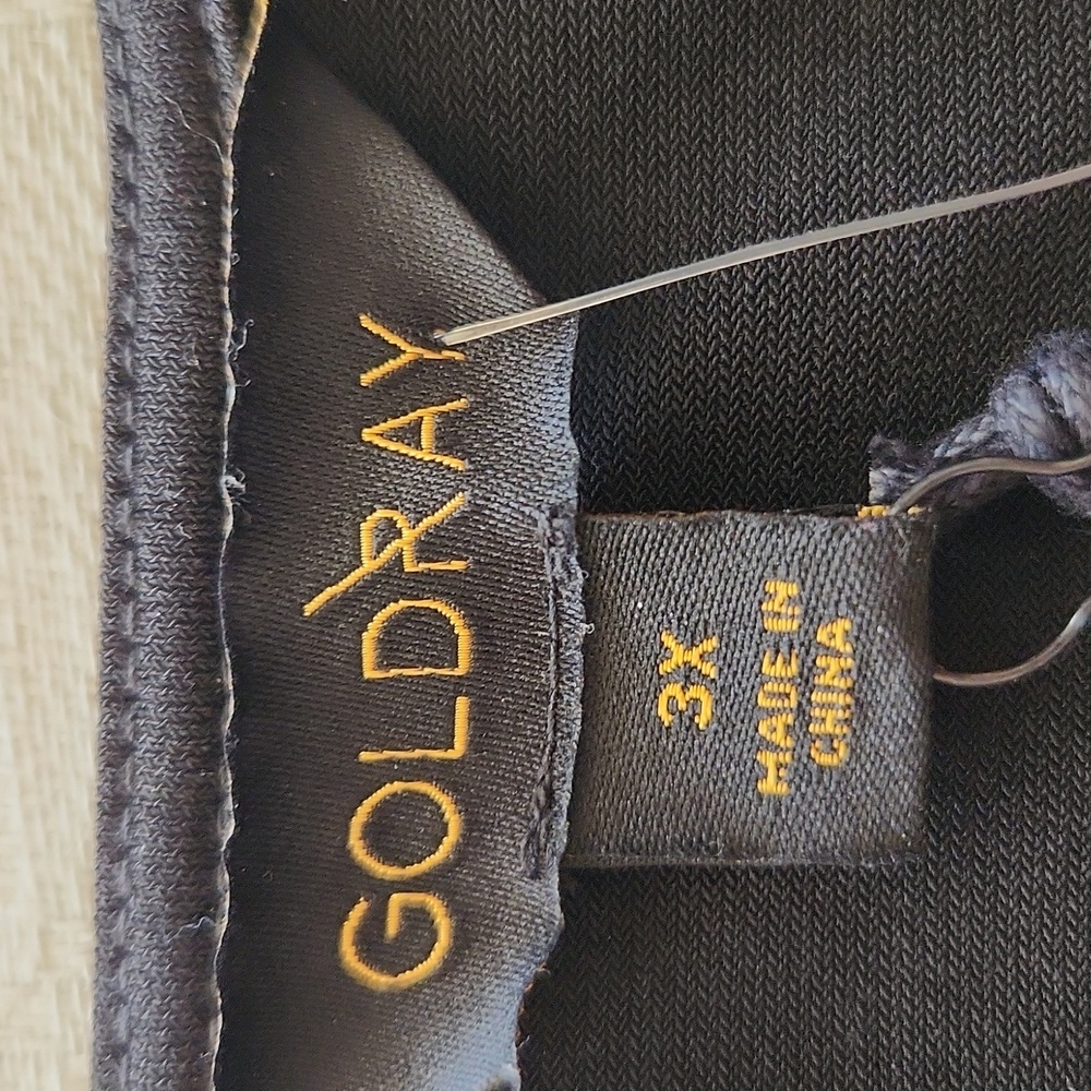 NWT Goldray 3X Black Top - Picture 3 of 7